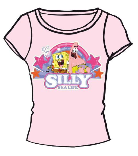 Bob esponja: Camiseta "Silly Sealife" - Rosa (Talla 10)