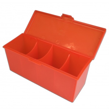 Blackfire - Caja de plastico de 4 apartados - Rojo