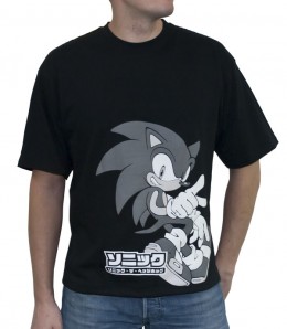 Sonic: Camiseta - Japan Style - Negra (Talla L)