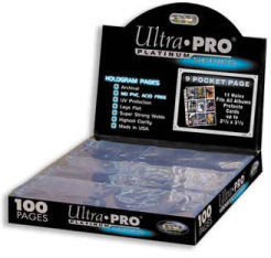 Ultra Pro - Caja de 100 paginas de 9 bolsillos Platinum