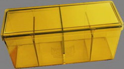 Dragon Shield - Caja acrilica amarillo para 4 decks
