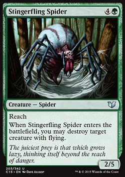 Araña lanzaaguijones / Stingerfling Spider